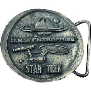 Vintage 1970's Belt Buckle STAR TREK USS ENTERPRISE NCC-1701